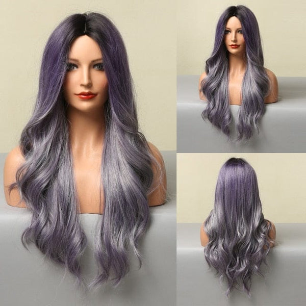 Stylonic Fashion Boutique Synthetic Wig Purple Wig Purple Wig - Stylonic Fashion Boutique