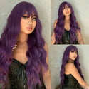 Stylonic Fashion Boutique Synthetic Wig LC6052-1 / China Purple Wig with Bangs Purple Wig with Bangs - Stylonic Fashion Boutique