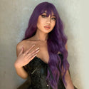 Stylonic Fashion Boutique Synthetic Wig LC6052-1 / China Purple Wig with Bangs Purple Wig with Bangs - Stylonic Fashion Boutique