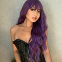 Stylonic Fashion Boutique Synthetic Wig LC6052-1 / China Purple Wig with Bangs Purple Wig with Bangs - Stylonic Fashion Boutique