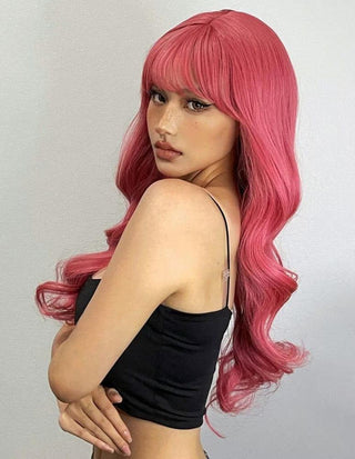 Stylonic Fashion Boutique Synthetic Wig Red Rose Pink Wig Red Rose Pink Wig - Stylonic Wigs