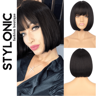 Stylonic Fashion Boutique Synthetic Wig Short Black Wig Wigs - Short Black Wig | Stylonic Fashion Boutique