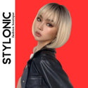 Stylonic Fashion Boutique Synthetic Wig Short Blonde Wig With Bangs Short Blonde Wig With Bangs - Stylonic Wigs