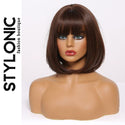 Stylonic Fashion Boutique Synthetic Wig Short Brown Bob Wig Short Brown Bob Wig - Stylonic