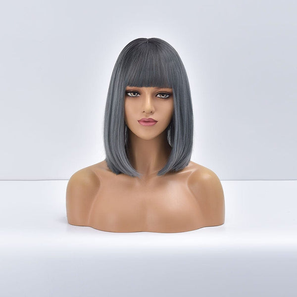 Stylonic Fashion Boutique Synthetic Wig Short Bob Wig Grey Short Bob Wig Grey - Stylonic Wigs