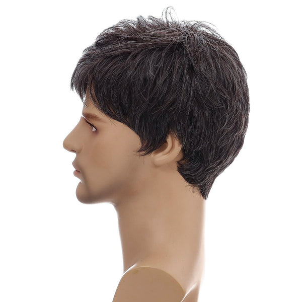 Stylonic Fashion Boutique Synthetic Wig Short Men's Wig Wigs | Silver Wigs | Mens's Wigs Short Men's Wig |  Stylonic