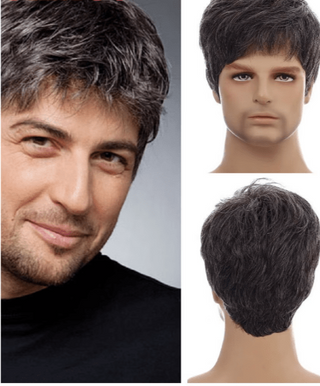 Stylonic Fashion Boutique Synthetic Wig Short Men's Wig Wigs | Silver Wigs | Mens's Wigs Short Men's Wig |  Stylonic