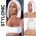 Stylonic Fashion Boutique Lace Front Synthetic Wig Short White Bob Wig Short White Bob Wig - Stylonic Fashion Boutique