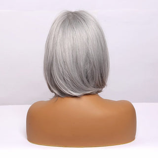 Stylonic Fashion Boutique Synthetic Wig Silver Bob Wigs | Silver Bob Wig  - Stylonic Fashion Boutique