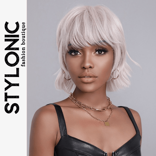 Stylonic Fashion Boutique Synthetic Wig Pastel Silver Pixie Wig Pastel Pink Pixie Wig - Stylonic Wigs