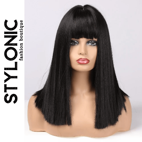 Stylonic Fashion Boutique Synthetic Wig Straight Black Wig Wigs - Straight Black Wig | Stylonic Fashion Boutique