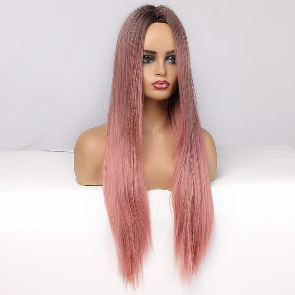 Stylonic Fashion Boutique Synthetic Wig Pink Straight Wig Pink Straight Wig - Stylonic Wigs