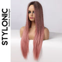 Stylonic Fashion Boutique Synthetic Wig Pink Straight Wig Pink Straight Wig - Stylonic Wigs