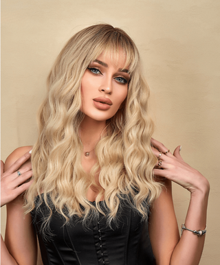 Stylonic Fashion Boutique Synthetic Ombre Brown to Light Blonde Hair Wig