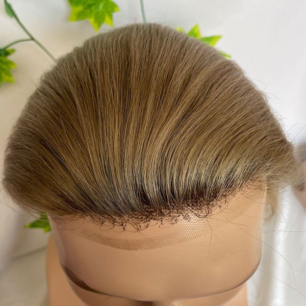 Stylonic Fashion Boutique Toupee 8x10 / 4 T Blonde Men's Blonde Toupee Hair Replacement System Men's Blonde Toupee Hair Replacement System - Stylonic Wigs