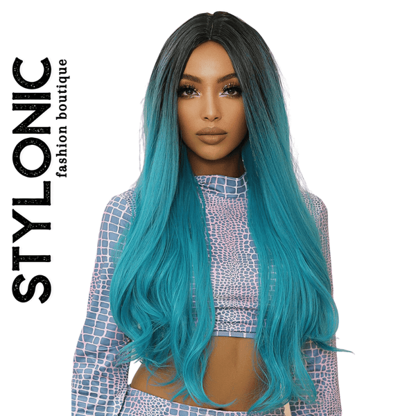 Stylonic Fashion Boutique Synthetic Wig Turquoise Blue Wig Turquoise Blue Wig | Blue Wigs | Stylonic Fashion Boutique