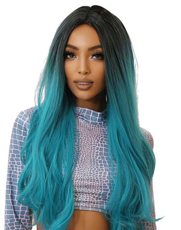 Stylonic Fashion Boutique Synthetic Wig Turquoise Blue Wig Turquoise Blue Wig | Blue Wigs | Stylonic Fashion Boutique