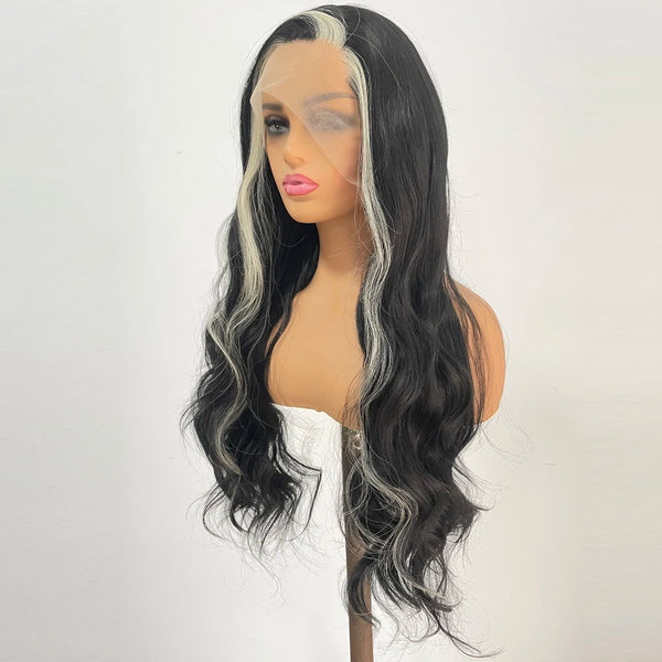 Stylonic Fashion Boutique Synthetic Wig White and Black Wig White and Black Wig - Stylonic Premium Wigs