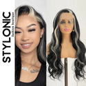 Stylonic Fashion Boutique Synthetic Wig White and Black Wig White and Black Wig - Stylonic Premium Wigs