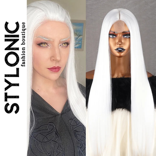 Stylonic Fashion Boutique Lace Front Synthetic Wig White Wigs White Wigs - Stylonic Premium Wigs