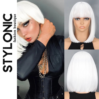 Stylonic Fashion Boutique Synthetic Wig White Wig White Wig - Stylonic Premium Wigs