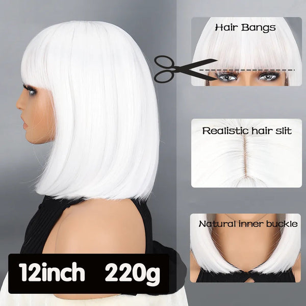 Stylonic Fashion Boutique Synthetic Wig White Wig White Wig - Stylonic Premium Wigs