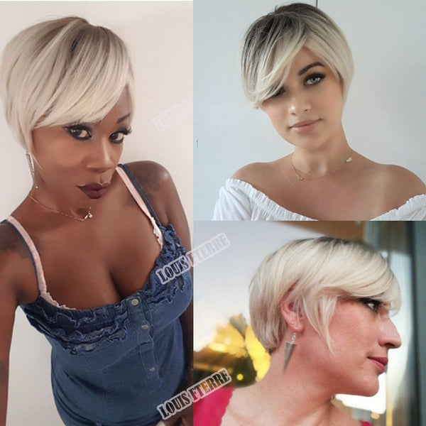 Stylonic Fashion Boutique Synthetic Wig Pixie Ash Blonde Wig Pixie Ash Blonde Wig - Stylonic Wigs