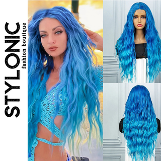 Stylonic Fashion Boutique Synthetic Wig Wigs Blue Wigs Blue - Stylonic Premium Wigs