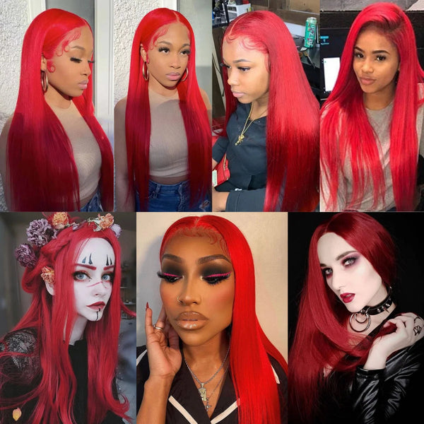 Stylonic Fashion Boutique Red / 150% / 24inches Wigs Red