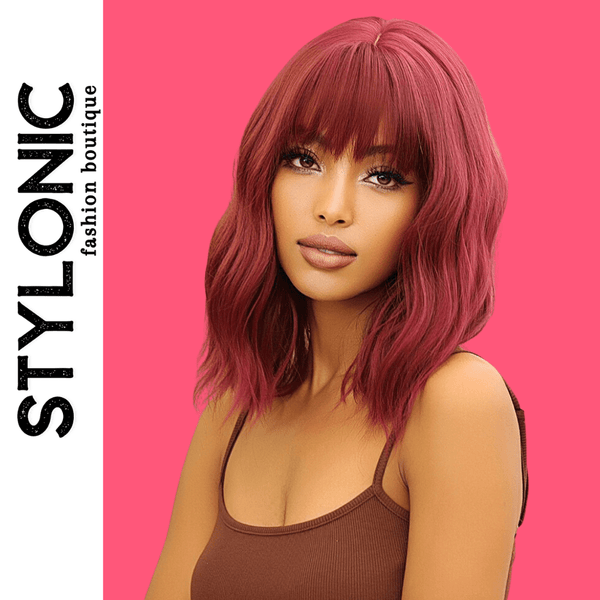 Stylonic Fashion Boutique Synthetic Wig Wine Red Synthetic Wig Wine Red Synthetic Wig | Red Wigs | Stylonic Fashion Boutique