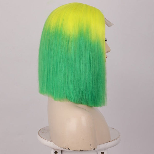 Stylonic Fashion Boutique Synthetic Wig Yellow and Green Wig Yellow and Green Wig - Stylonic