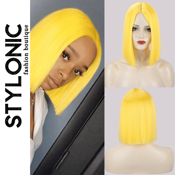 Stylonic Fashion Boutique Synthetic Wig 2C / 12inches Yellow Cosplay Wig Yellow Cosplay Wig - Stylonic