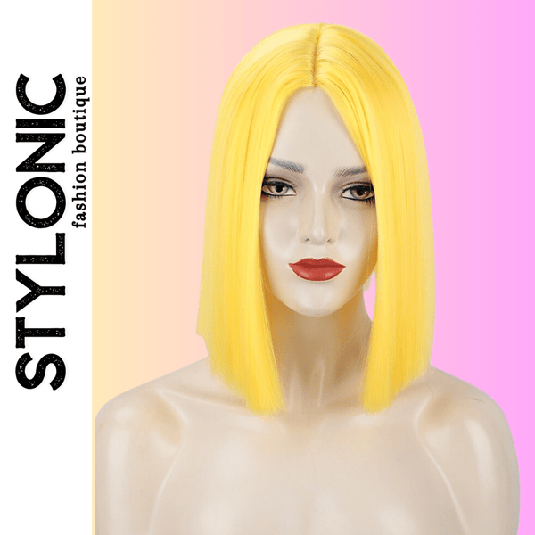 Stylonic Fashion Boutique Synthetic Wig 2C / 12inches Yellow Cosplay Wig Yellow Cosplay Wig - Stylonic