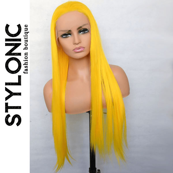 Stylonic Fashion Boutique Lace Front Synthetic Wig Yellow Synthetic T Lace Front Wig Yellow Synthetic T Lace Front Wig - Stylonic